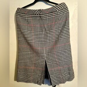 Talbots Black and White Houndstooth Skirt